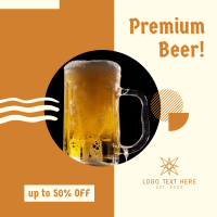 Premium Beer Discount Instagram Post Design