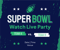 Football Watch Party Facebook Post