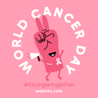 Cancer Peace Sign Linkedin Post Design