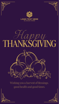 Thanksgiving Greeting Facebook Story Design