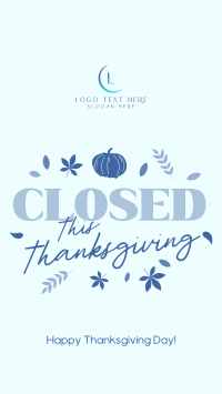 Closed for Thanksgiving Facebook Story