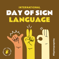 International Sign Language Day Instagram Post example 1