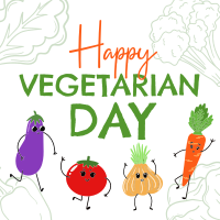 Veggie Party Fun! Instagram Post Design