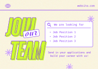 Contemporary Job Posting Postcard