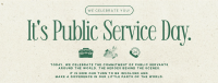 Minimalist Public Service Day Facebook Cover