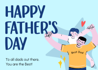 Jolly Father's Day  Postcard