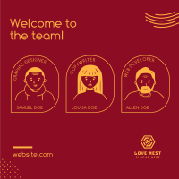 Welcome Team Instagram Post Image Preview