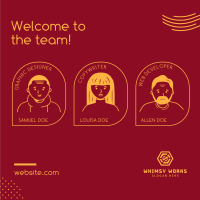 Welcome Team Instagram Post Image Preview