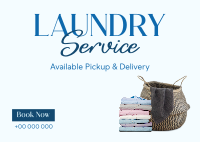 Laundry Delivery Services Postcard
