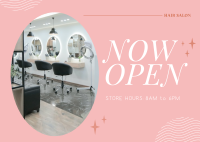 Hair Salon is Open Postcard