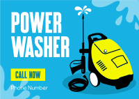 Power Washer Rental Postcard