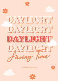 Quirky Daylight Saving Poster Design