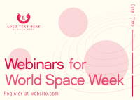 Space Week Webinar Postcard