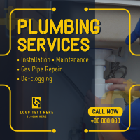 Plumbing Pipes Repair Linkedin Post Design