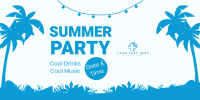 Summer Night Party Twitter Post