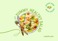 Clean Healthy Salad Postcard