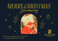 Holly Christmas Giveaway Postcard