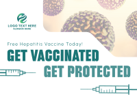 Simple Hepatitis Vaccine Awareness Postcard