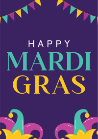 Mardi Gras Celebration Flyer