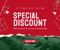 Christmas Fitness Discount Facebook Post