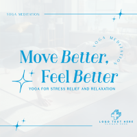 Modern Feel Better Yoga Meditation Instagram Post Design