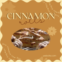 Tasty Cinnamon Rolls Linkedin Post Design