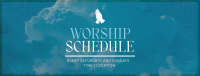 Simple Church Schedule Facebook Cover Design