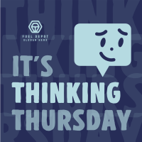 Cute Speech Bubble Thinking Thursday Instagram Post Image Preview