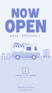 Food Truck Opening Facebook Story