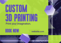  Custom 3D Printing  Postcard