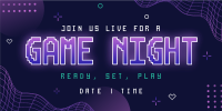 Futuristic Game Night Twitter Post