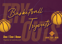 Basketball Game Tryouts Postcard