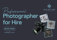 Professional Photographer Camera Postcard Design