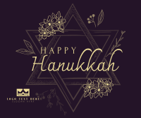 Hanukkah Star Greeting Facebook Post