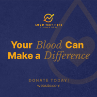 Minimalist Blood Donation Drive Linkedin Post