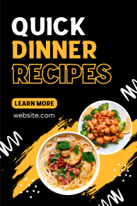 Quick Tasty Dinner Pinterest Pin Design