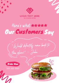 Customer Feedback Food Poster