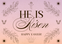 Rustic Easter Sunday Postcard Image Preview