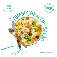 Clean Healthy Salad Instagram Post Design