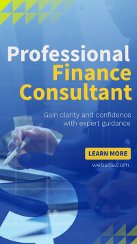 Professional Finance Consultant Instagram Reel Image Preview