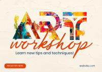 Exciting Art Workshop Postcard Image Preview