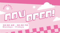 Cute Retro Opening Facebook Event Cover