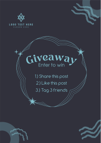 Abstract Giveaway Rules Flyer