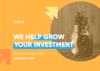 Grow your investment Postcard