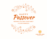 Passover Leaves Facebook Post Design