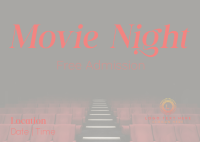 Movie Night Cinema Postcard