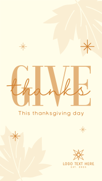 Minimalist Thanksgiving Instagram Story