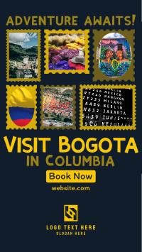 Travel to Colombia Postage Stamps Instagram Story