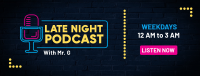 Late Night Podcast Facebook Cover Image Preview