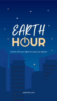 Earth Hour Cityscape Facebook Story Image Preview